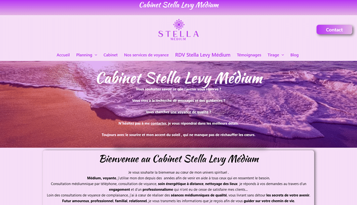 Conception site internet de voyance par téléphone - Cnathalie webmaster