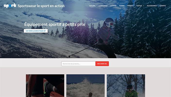 En Vente Site Web Commerce D’articles De Sport En Ligne