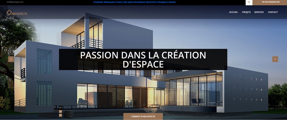 Site Internet Html Architecte Template Prêt À l’Emploi à Vendre