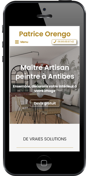 Création site web d'artisan réalisation/création Cnathalie Antibes