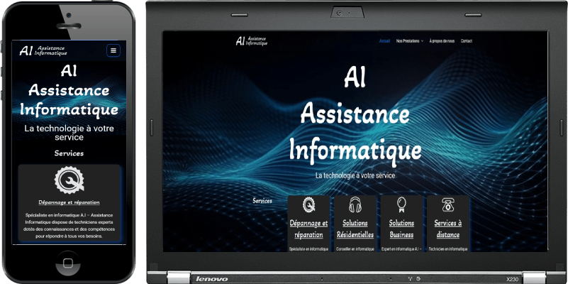 Site web d’informatique prêt à l’emploi à vendre - Création webmaster Cnathalie