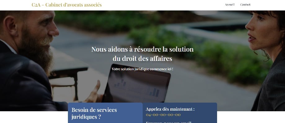Site internet d’avocat prêt à l’emploi en vente
