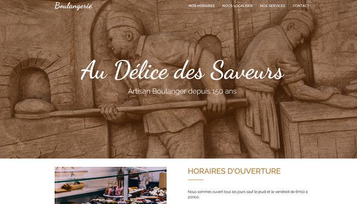 Site Internet Boulangerie à Vendre, Vitrine One Page