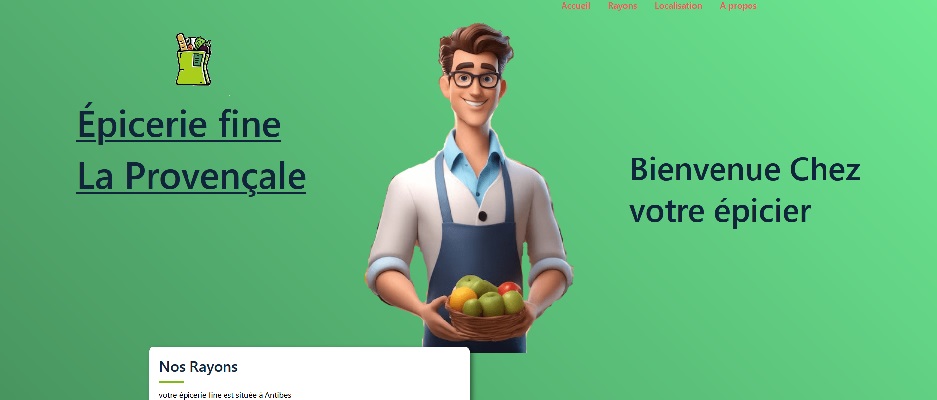 Vente Site Internet d’Épicerie en Ligne - Vitrine One Page Cnathalie