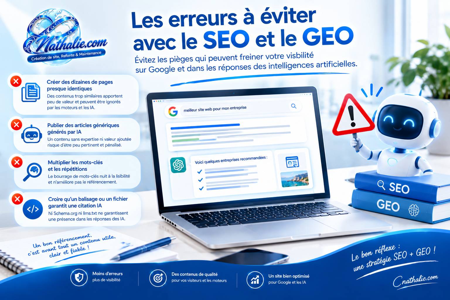 Les erreurs à éviter avec le SEO et le GEO Les erreurs à éviter avec le SEO et le GEO