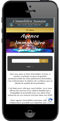 Création site agence immobilière juanaise - Création site internet La Ciotat