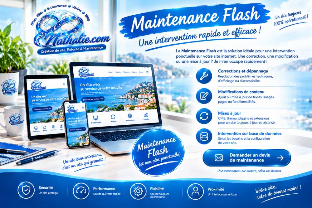 Maintenance Flash | Cnathalie Webmaster