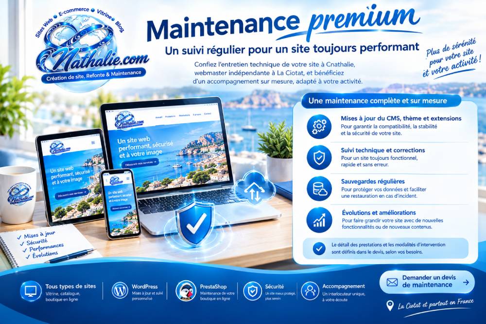 Maintenance Premium | Cnathalie Webmaster