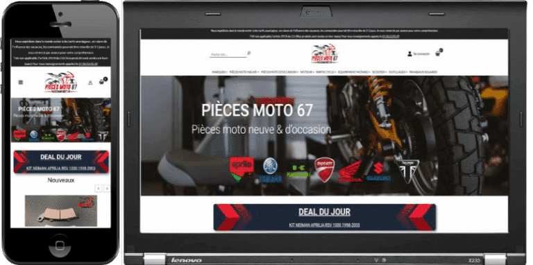 Refonte d’un site de vente de pièces de moto