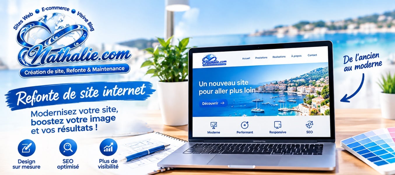 Refonte de site internet à La Ciotat - France | Cnathalie Webmaster