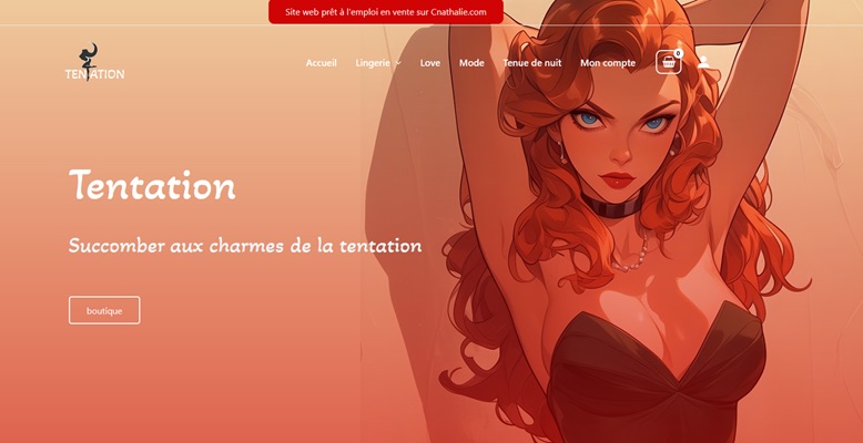 Vente Site Internet Prêt À L’emploi De Lingerie En Ligne