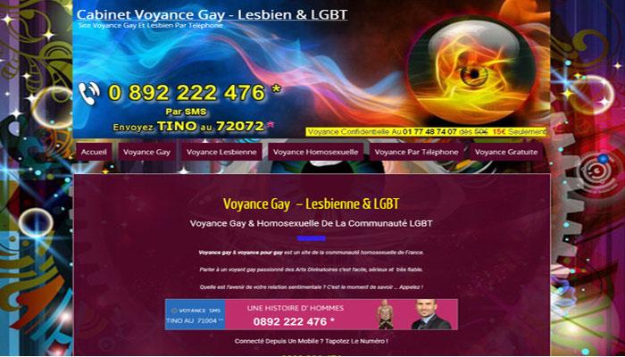 Conception site internet voyance gay lesbien - Cnathalie webmaster